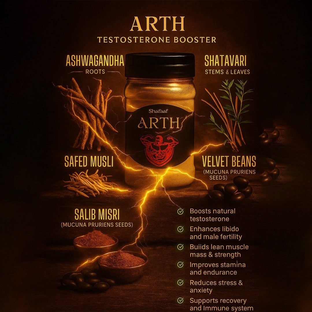 Shafaaf ARTH – Herbal Testosterone Booster for Men | Natural Strength & Stamina Enhancer | 100g